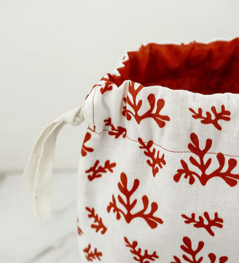 Sicilian Coral Bread Basket