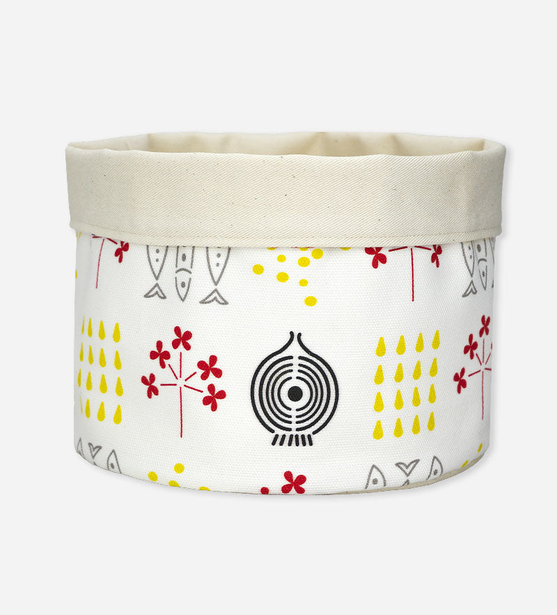 Majolica Flower Bread Basket Green