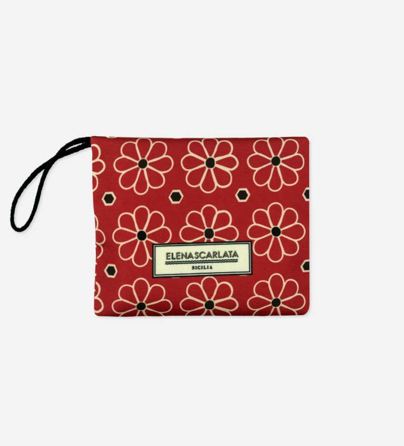 Maiolica Fiore Soap Bag  Red