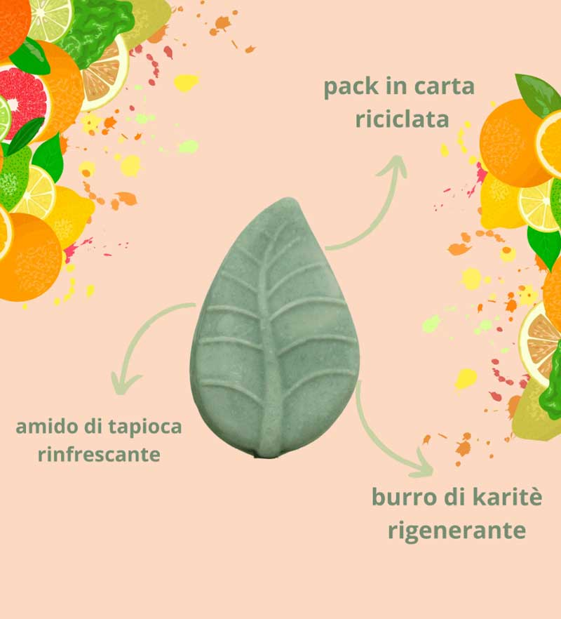 Dettaglio crema corpo solida con pochette artigianale siciliana