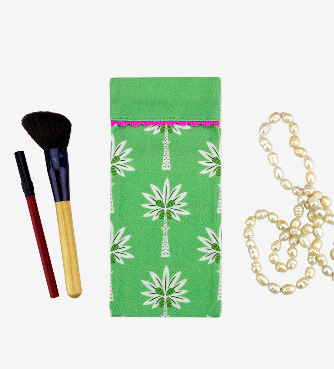 Astuccio Porta Spazzolino Palme Reali Verde
