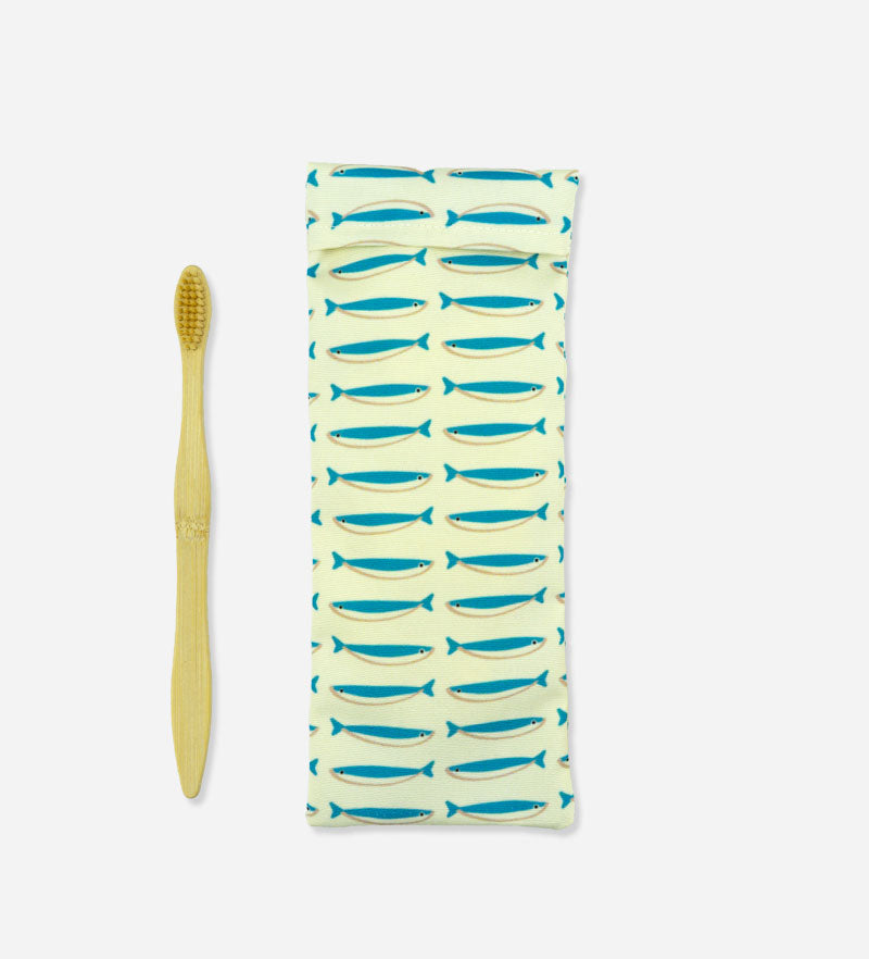 Bustina Porta Spazzolino Idrorepellente Sardine