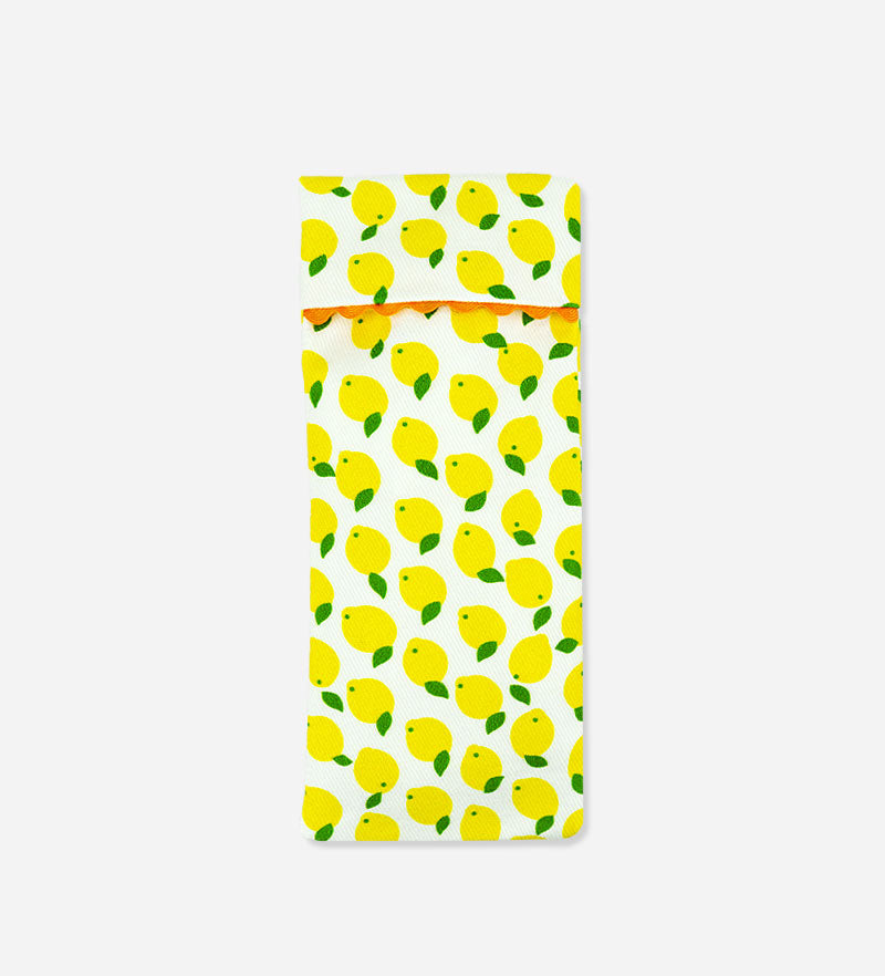 Astuccio Porta Spazzolino Limone Siciliano - Cotone Biologico