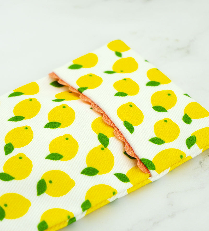 Astuccio Porta Spazzolino Limone Siciliano - Cotone Biologico