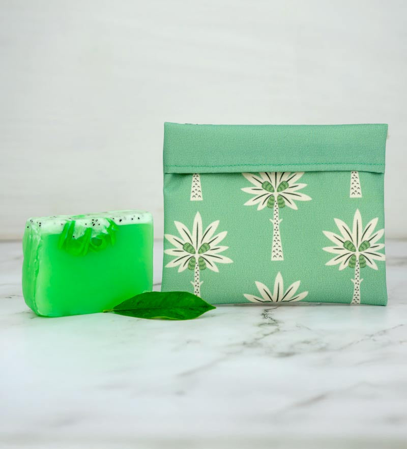 Set Regalo Porta Sapone da Viaggio Impermeabile + Sapone Artigianale Olio d'Oliva - Giardino Mediterraneo