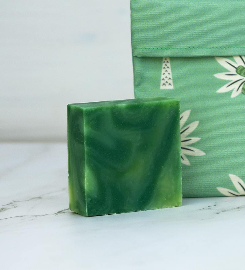 Set Regalo Porta Sapone da Viaggio Impermeabile + Sapone Artigianale Olio d'Oliva - Giardino Mediterraneo