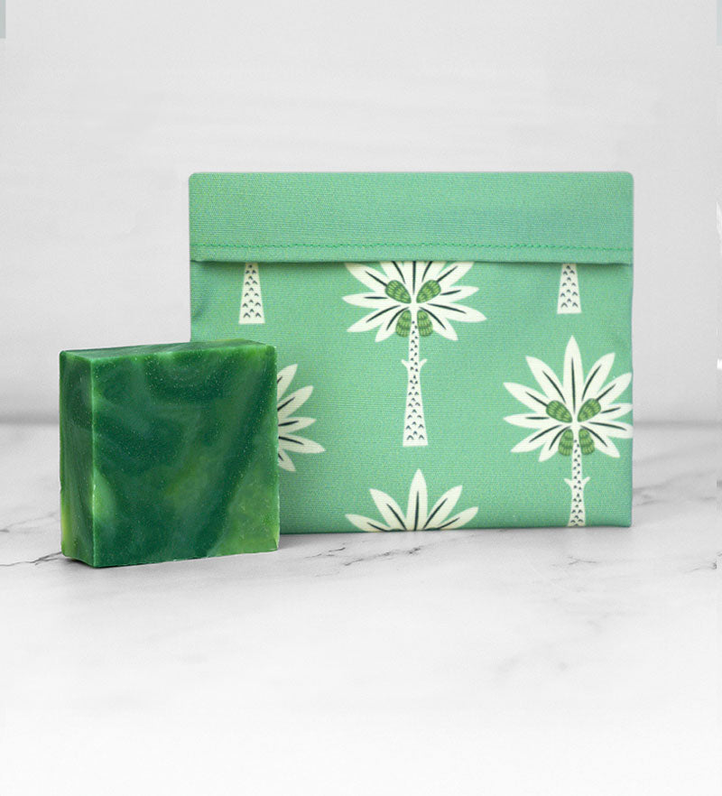 Giardino Mediterraneo - Set Porta Sapone idrorepellente & Sapone all’olio d’oliva