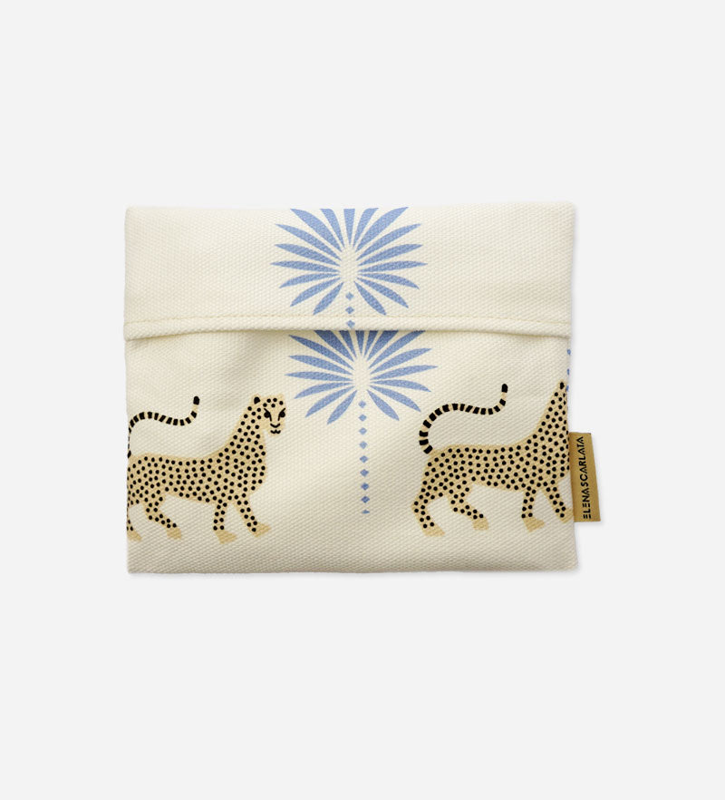 Light Blue Leopard Travel Soap Dish
