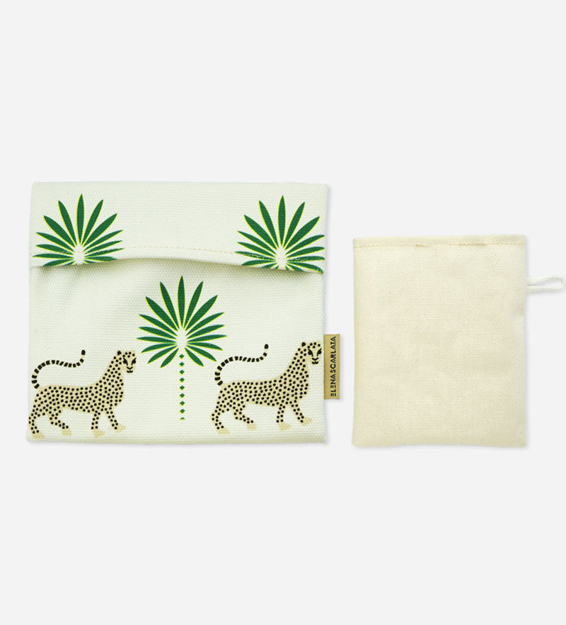 Leopard Travel Soap Dish Green