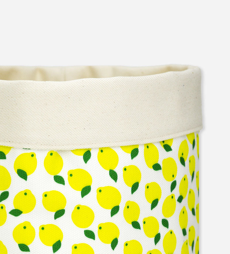 Dettaglio cestino portapane limoni - Design maiolica siciliana artigianale