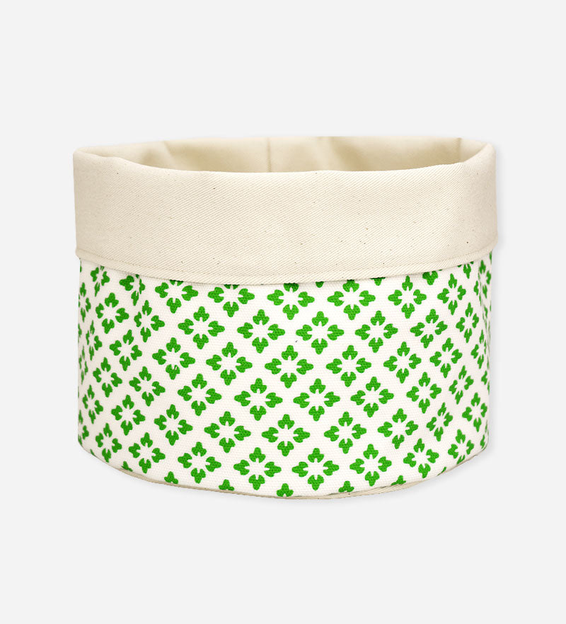 Cestino portapane large maiolica giapponese - Cotone GOTS fatto a mano in Sicilia