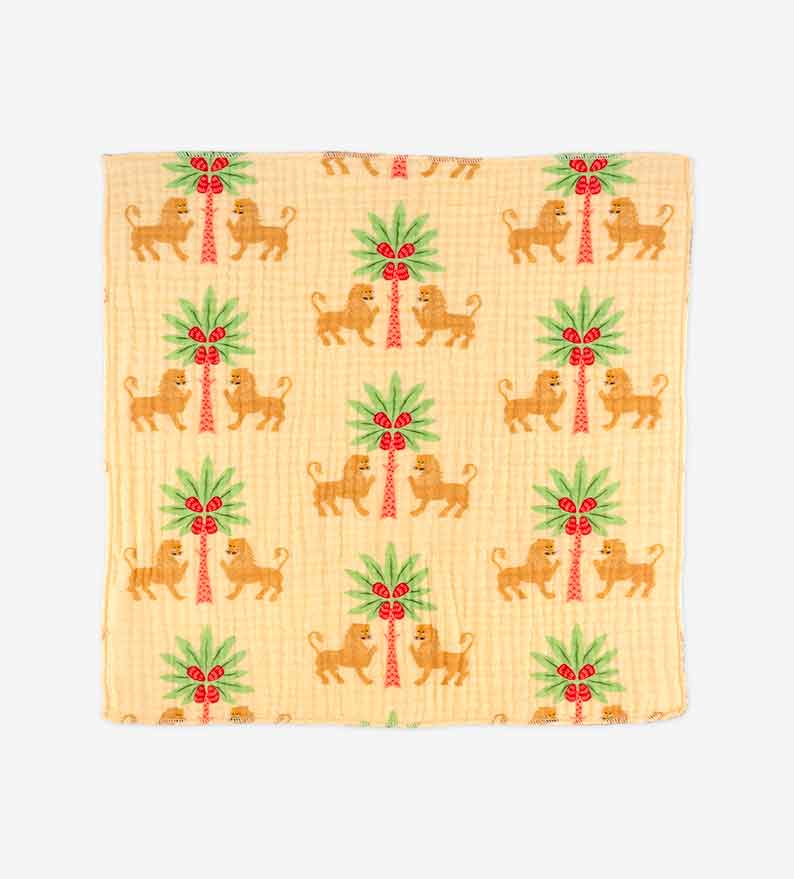 Royal Lion Muslin Face towel
