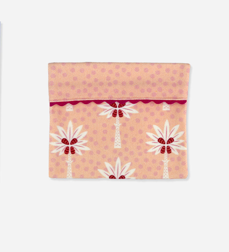Sicilian Garden Set: Organic Cotton Soap Pouch + Argan Oil Soap