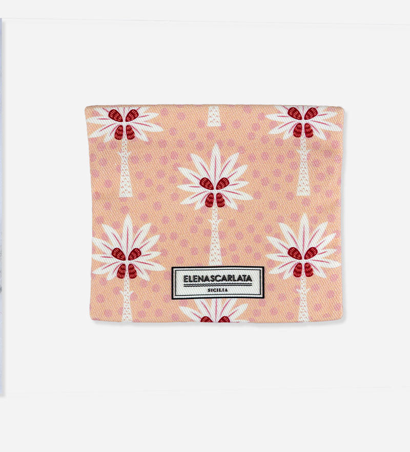 Sicilian Garden Set: Organic Cotton Soap Pouch + Argan Oil Soap