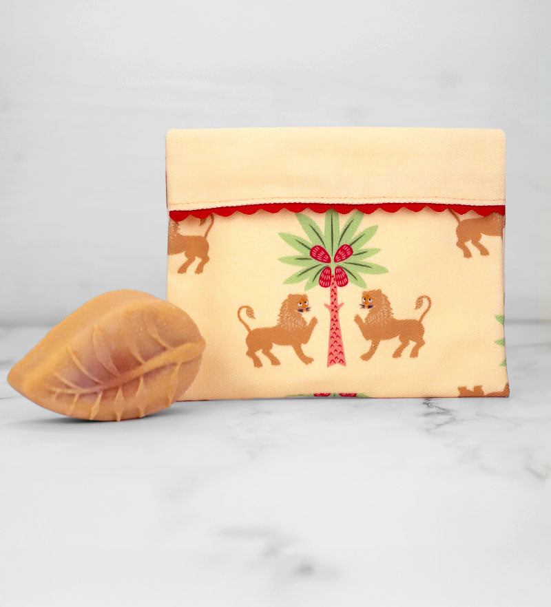 Set Corpo Leone Reale - Porta Sapone in Cotone con Crema Corpo Solida