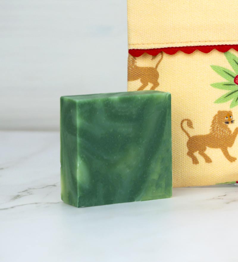Leone Reale - Set Porta Sapone in Cotone con Sapone all’olio d’oliva