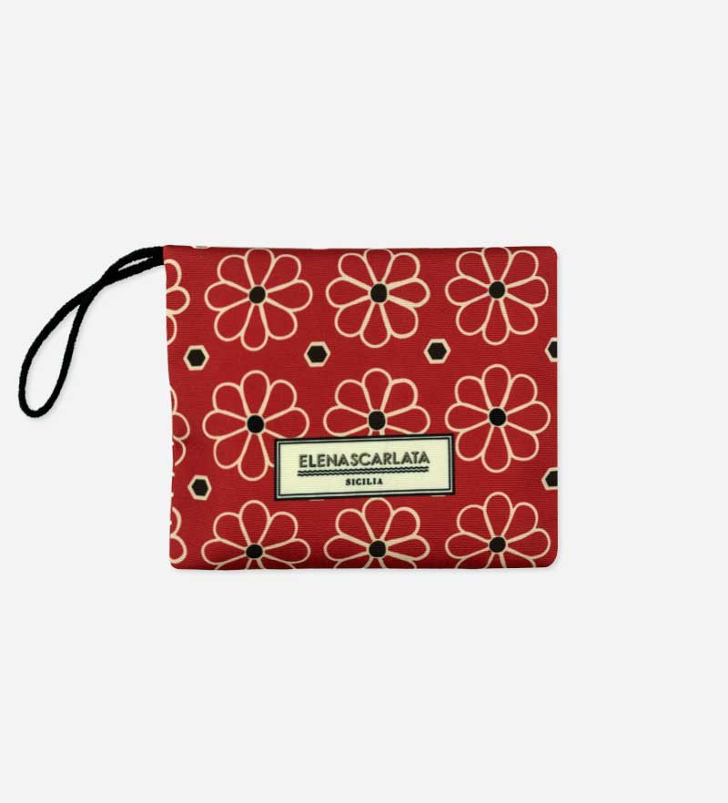 Maiolica Fiore Soap Bag  Red 