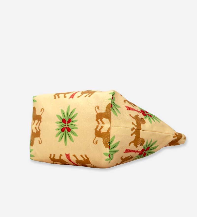 Pochette Leone Reale vista laterale in cotone biologico certificato