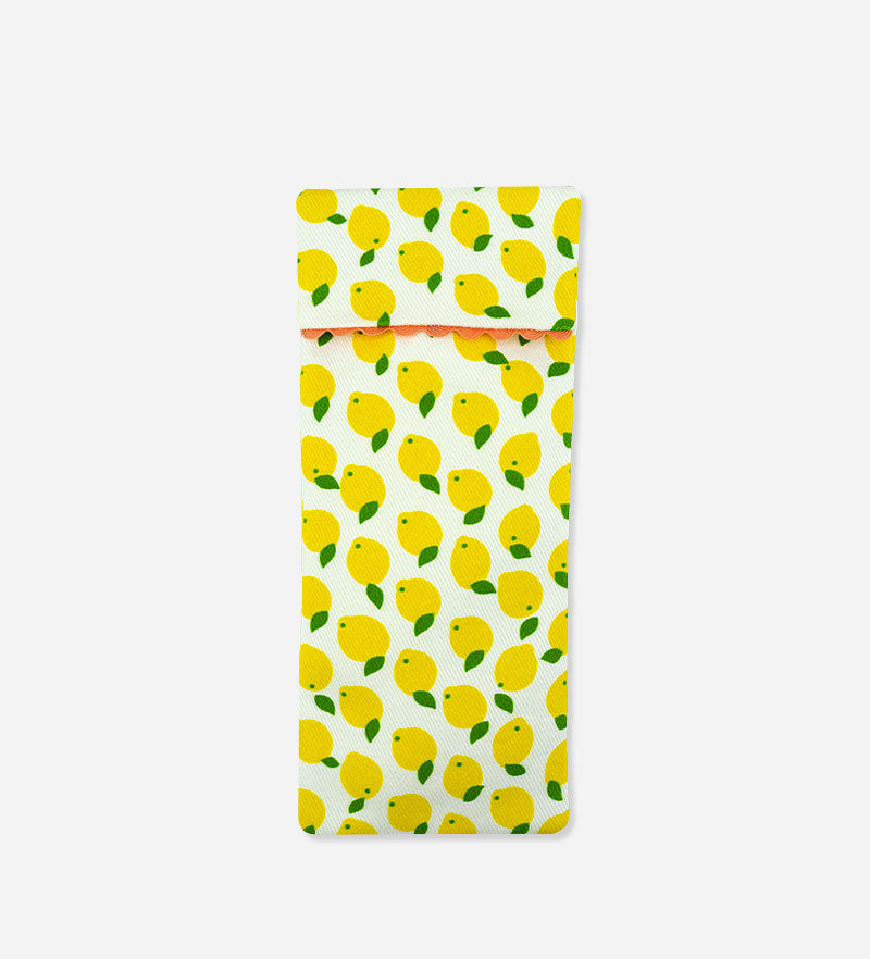 Astuccio Porta Spazzolino Limone Siciliano - Cotone Biologico