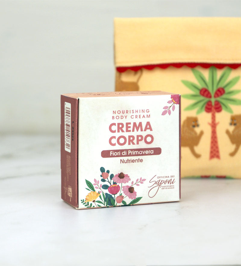 Set Corpo Leone Reale - Porta Sapone in Cotone con Crema Corpo Solida