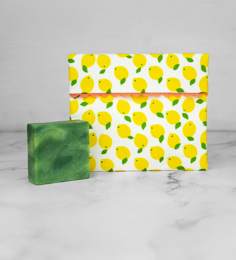 Sole di Sicilia - Set Porta Sapone in cotone & Sapone all’olio d’oliva