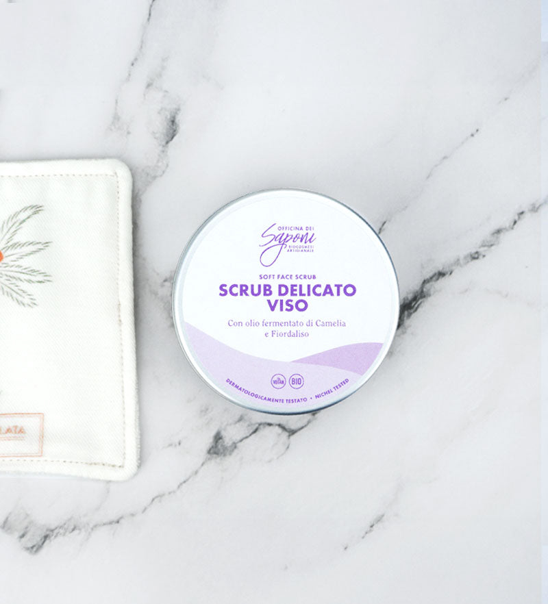 Royal Palm Facial Set – Gentle Solid Facial Scrub & Exfoliating Pad