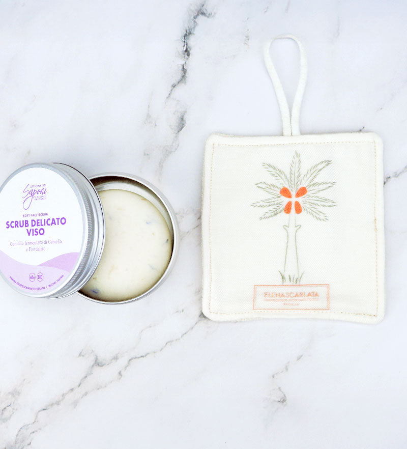 Royal Palm Facial Set – Gentle Solid Facial Scrub & Exfoliating Pad